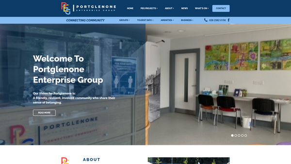 Screenshot of the Portglenone Enterprise Group Ltd website