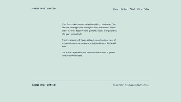 Screenshot of the Grent Trust Limited website