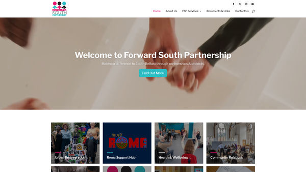 Screenshot of the Forward South Partnership website