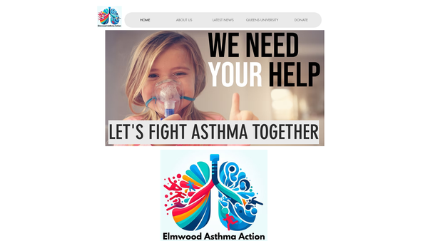 Screenshot of the Elmwood Asthma Action website