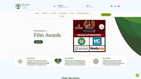 Screenshot of the Erne East Community Partnership Ltd website