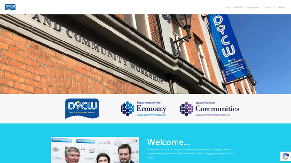 Screenshot of the Derry Youth & Community Workshop Ltd website