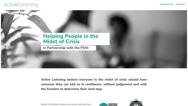 Screenshot of the Active Listening website