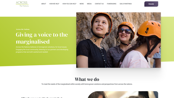 Screenshot of the Across the Nations Ltd website