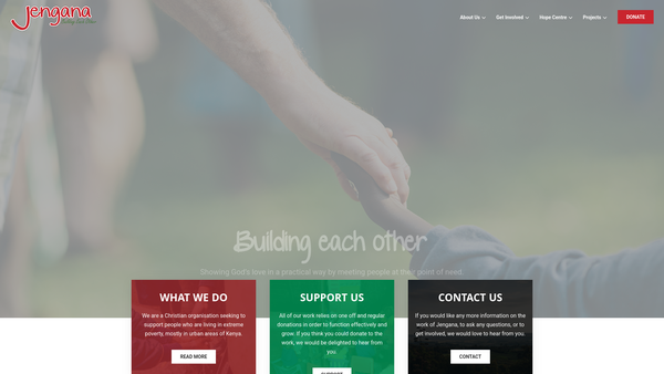 Screenshot of the Jengana Association website