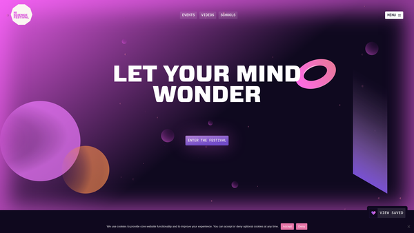 Screenshot of the Science Festivals NI website
