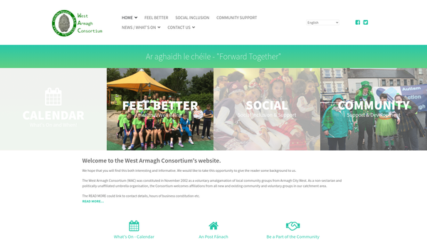 Screenshot of the West Armagh Consortium website