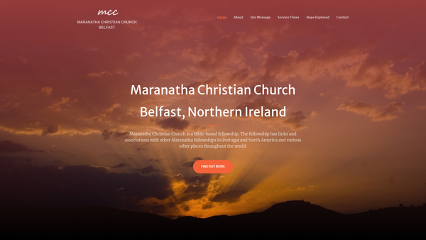 Screenshot of the Maranatha Christian Church Trust website