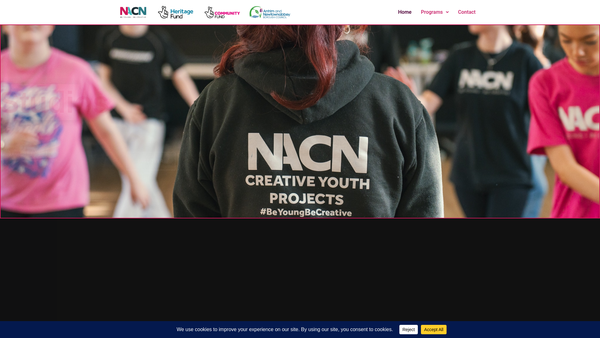 Screenshot of the Newtownabbey Arts & Cultural Network website