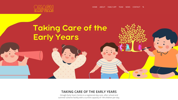 Screenshot of the Omagh Early Years Centre website