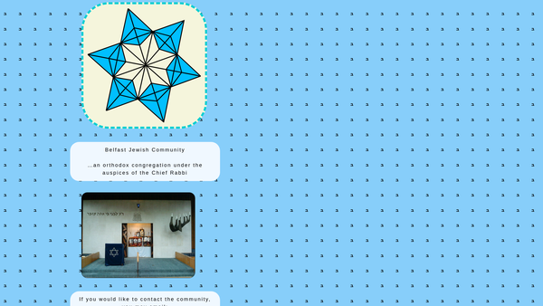 Screenshot of the Belfast Jewish Community website