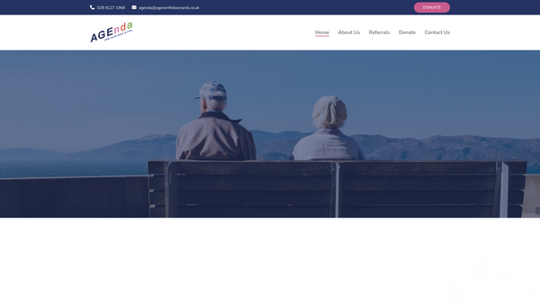 Screenshot of the AGE North Down & Ards website