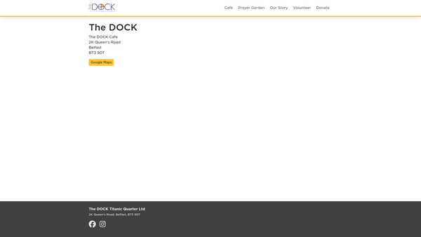 Screenshot of the The Dock Titanic Quarter website