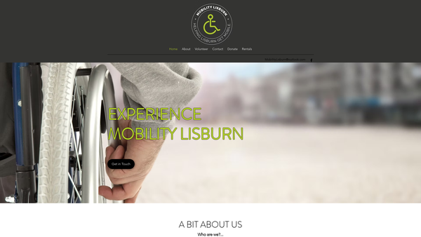 Screenshot of the Shopmobility Lisburn website