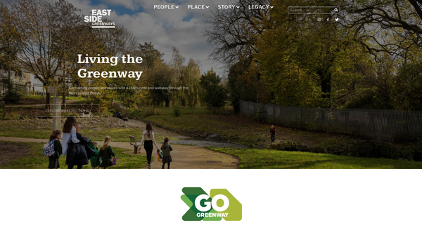 Screenshot of the EastSide Greenways website