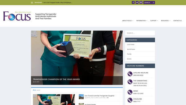 Screenshot of the Focus: The Identity Trust website
