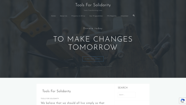 Screenshot of the Tools For Solidarity website