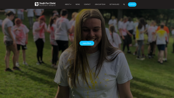 Screenshot of the Dungannon Youth For Christ website