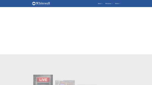 Screenshot of the Whitewell Metropolitan Tabernacle website