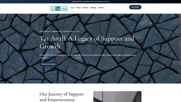 Screenshot of the Tar Anall website