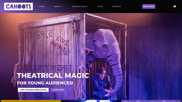 Screenshot of the Cahoots NI website