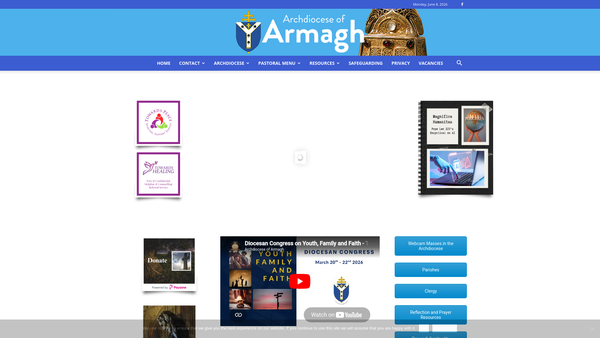 Screenshot of the The Apostolic Work Armagh website