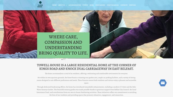 Screenshot of the The Towell Building Trust Ltd website