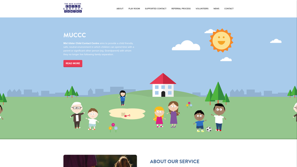 Screenshot of the Mid Ulster Child Contact Centre website