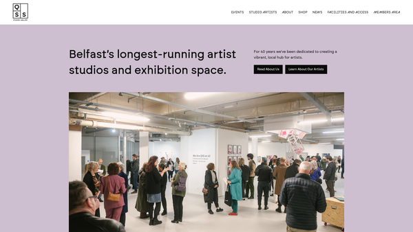 Screenshot of the Queen Street Studios website