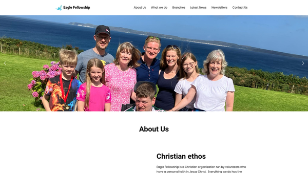Screenshot of the Eagle Fellowship Trust website