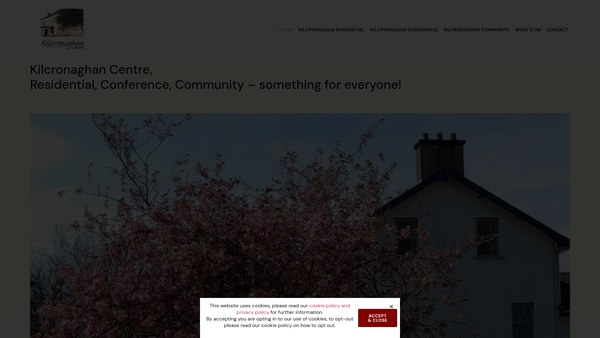 Screenshot of the Kilcronaghan Community Association website