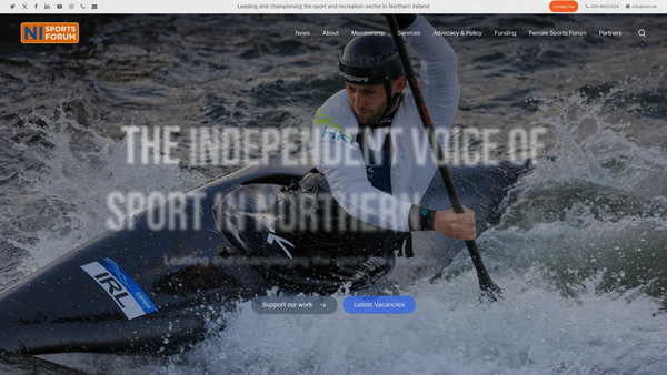 Screenshot of the Northern Ireland Sports Forum website