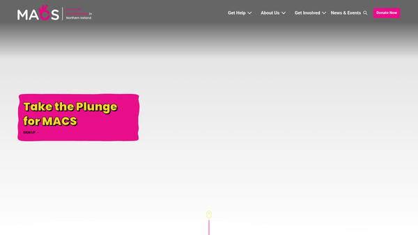 Screenshot of the MACS Supporting Children & Young People website