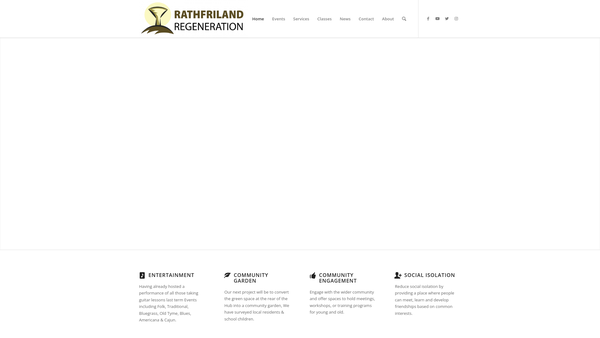 Screenshot of the Rathfriland and District Regeneration Co Ltd website