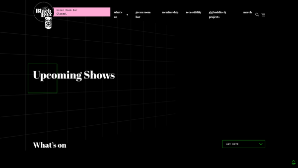 Screenshot of the The Black Box Trust website