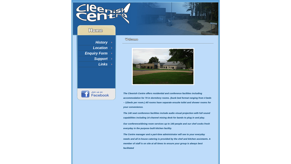 Screenshot of the The Cleenish Renewal Co Ltd website