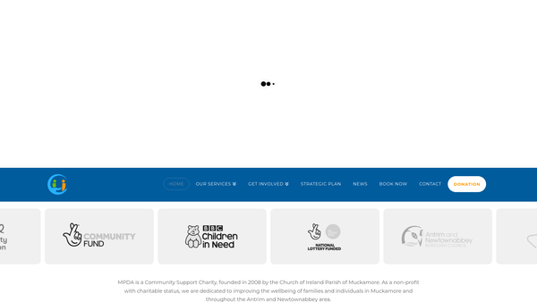 Screenshot of the Muckamore Parish Development Association website