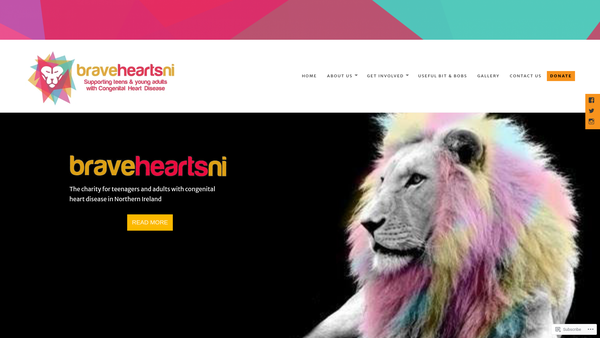 Screenshot of the BraveheartsNi website