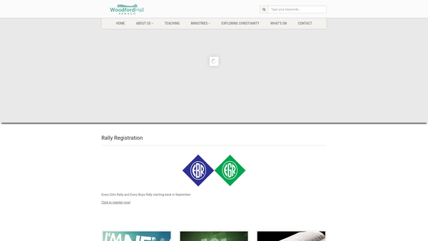 Screenshot of the Woodford Hall website