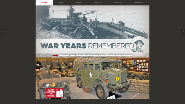 Screenshot of the War Years Remembered website