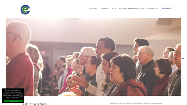 Screenshot of the Irish Christian Endeavour Union website