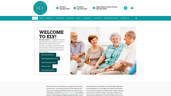 Screenshot of the The Ely Centre website