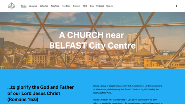 Screenshot of the Apsley Hall Assembly website