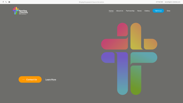 Screenshot of the Reaching and Teaching Ministries website