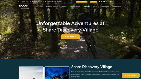 Screenshot of the Share Discovery Village website