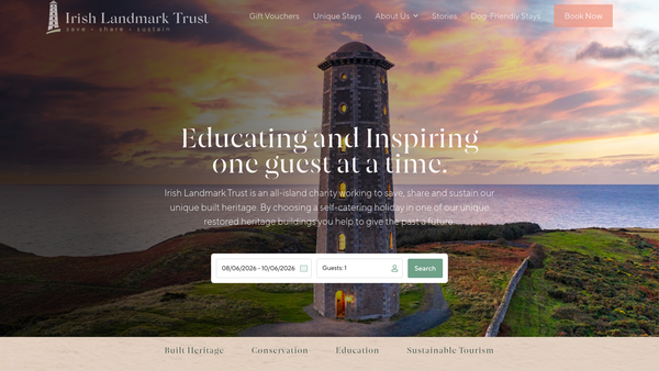 Screenshot of the The Irish Landmark Trust Limited website