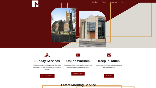Screenshot of the Magheralin/Parish of Magheralin/Holy & Undivided Trinity and St Saviours/Down & Dromore/Church of Ireland website