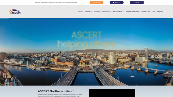 Screenshot of the Action on Substances through Community Education and Related Training website