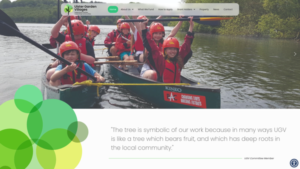 Screenshot of the Ulster Garden Villages Limited website