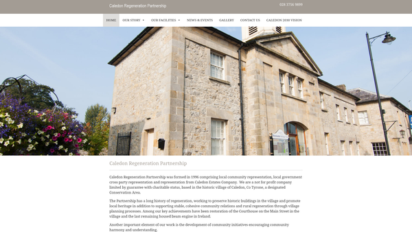 Screenshot of the Caledon Regeneration Partnership website